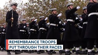 Royal Navy personnel prepare to lead Cenotaph commemorations on Remembrance Sunday [upl. by Hanauq]