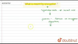 What is meant by encryption   CLASS 11  EMERGING MODES OF BUSINESS  BUSINESS STUDIES  Dou [upl. by Alesiram823]