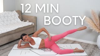 12 MIN BOOTY WORKOUT  Sculpting Pilates Knee Friendly amp No Squats [upl. by Naed]