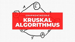 Kruskal Algorithmus Erklärung  Beispiel  Minimaler Spannbaum bestimmen  Graphentheorie [upl. by Ybloc]