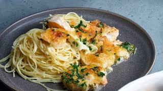 Garnelen Scampi mit Pasta Rezept 🥰 Wie man klassische Garnelen Scampi zubereitet [upl. by Llenrap]