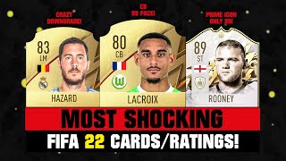 FIFA 22  MOST SHOCKING CARDSRATINGS IN FIFA 22 💀😵 ft Hazard Rooney Lacroix… etc [upl. by Ahsiatal]