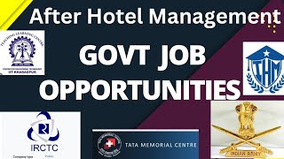 Job Opportunities After Hotel ManagementGOVT Job Private Jobjobgovernmentjobs ihmplacements [upl. by Leena]