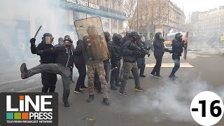 Gilets jaunes Acte 12  Incidents et blessés en fin de manif  Paris  France 02 février 2019 [upl. by Eniretak]