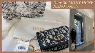 ✨디올 Dior 30 MONTAIGNE NANO Pouch 100만 원대 20대 명품 미니백 추천🎀 디올 30 몽테뉴 나노 파우치 언박싱 [upl. by Arlen]