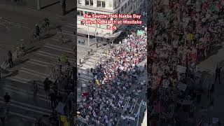 The Seattle 76th Nakba Day Rally And March at Westlake Park [upl. by Yevi]