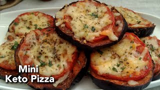 Keto Pizza  Mini KETO Eggplant Pizza  Keto Recipe  LCHF Recipes [upl. by Herson]