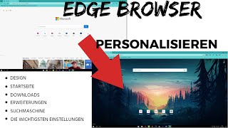 Edge Browser Personalisieren Startseite Downloads Erweiterungen [upl. by Haiasi715]