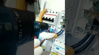 Panel installation Circuit breaker fitting electrical electrician electric instalation [upl. by Anstice915]