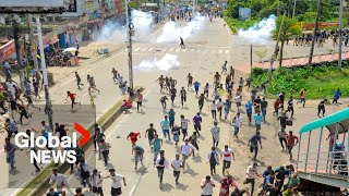 Bangladesh student protests Deadly clashes continue amid internet outages [upl. by Maretz258]