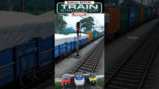 Train Simulator । Ship Container with WDM3D Locomotive । Train wala game shorts traingames train [upl. by Kcim608]