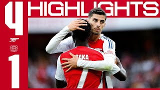 BIG WIN IN N5  HIGHLIGHTS  Arsenal vs Bayer Leverkusen 41  Zinchenko Trossard Jesus Havertz [upl. by Hengel]