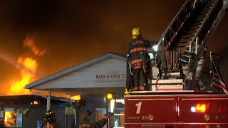 Fire investigators seek information about fire at the Rod amp Gun Club [upl. by Akinak612]