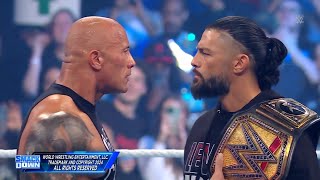 The Rock and Roman Reigns have a STAREDOWN on SMACKDOWN 👀  WWE on ESPN [upl. by Greenburg80]