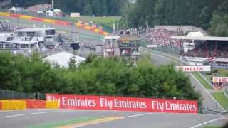 F1 Start Belgium GP Spa 2013  Raidillon [upl. by Elleval]