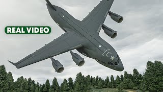 Air Force C17 Crashes Just After Takeoff in Alaska  Dangerous Aerobatics With Real Video [upl. by Nelleus]