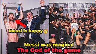 Messi and Inter Miami Insane dressing room Celebration  Fans celebration [upl. by Anilad]