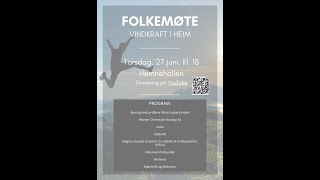 Folkemøte om vindkraft [upl. by Ahtanamas381]