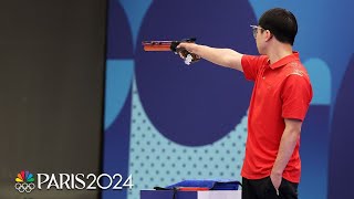 Xie Yus DREAM Olympic debut gives China gold in mens 10m air pistol  Paris Olympics  NBC Sports [upl. by Nerha937]