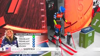 Mikaela Shiffrin  Giant Slalom  Kranjska Gora  RUN 1  2024 [upl. by Ellekcir]