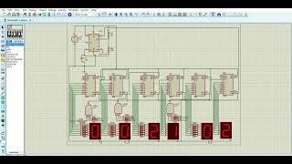 Digital Clock Using 4026 IC ll digital clock in proteus software ll engineering project [upl. by Noemi8]