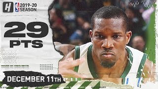 Eric Bledsoe 29 Pts Full Highlights  Pelicans vs Bucks  December 11 2019 [upl. by Nilesoj]