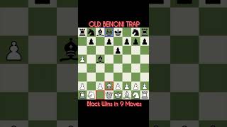 Old Benoni Trap  Mate in 9 Moves chess rapid blitz checkmate chessgame chesstraps shorts [upl. by Heti]