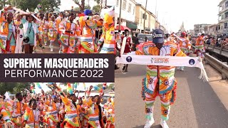 SUPREME MASQUERADERS SOCIETY MASSIVE STREET PERFORMANCE  WESTSIDE CARNIVAL 2022 IN TAKORADI [upl. by Kcid]