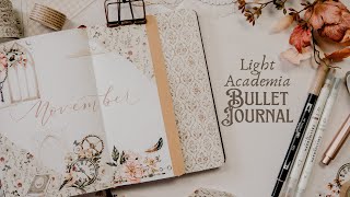 November Soft Neutral Bullet Journal Theme Set Up ✨ Plan With Me [upl. by Guinn79]