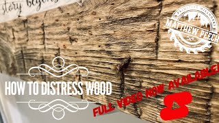 Distressing tips How I make new wood look old Full video now up [upl. by Enilrahc]