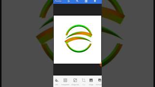 How to create 3D logo design with pixellab create logo design shorts logo [upl. by Dearden670]