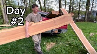 Testing Chainsaw Mill vs hardwood tree How many board foothour is an Alaska Mill [upl. by Ardell]