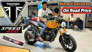 Triumph Speed 400 E20 Bs7 New Features  Milleaga Top Speed On Road Price  Full Detailed Review [upl. by Rubia]