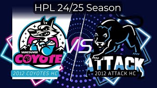 20241024 HPL 2012 Coyotes HC vs Attack HC [upl. by Mackenzie242]