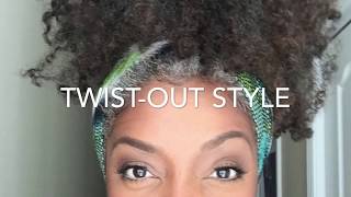 Styled Twistout on Natural Grey Hair [upl. by Player]