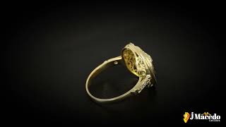 Anel em Ouro Amarelo 18k com Diamante [upl. by Nayek]