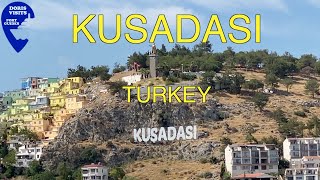 Kusadasi Turkey A walking tour of the harbour market and castle [upl. by Ainsley]