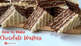 How to Make Chocolate Wafers  No Bake  Oblatne [upl. by Anilam]