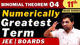 Binomial Theorem 04  Numerically Greatest Term  Class 11th  Aman Sir Maths  Bhannat Maths [upl. by Ailongam517]