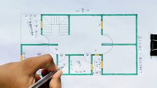 20x40 house plan ll 800 square feet house design ll 3 bedroom makan ka naksha [upl. by Richards]