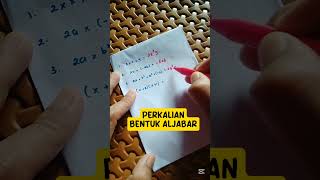 PERKALIAN BENTUK ALJABAR matematika math aljabar materimatematika maths matematika [upl. by Dove690]