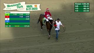 MONMOUTH PARK 082723 RACE 10 [upl. by Adamina590]