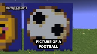 How To Make A Picture Of Football In Minecraft [upl. by Huldah478]