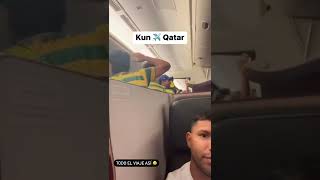 Sergio Agüero stuck on a flight full of Brazil fans heading to Qatar 😂🇧🇷 shortsfifaworldcup [upl. by Oijres]