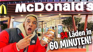 34 McDonalds Läden in 60 Min besuchen EXPERIMENT [upl. by Nylrehc]