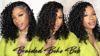 BOHO Braid BOB  Medium Size BRAIDS w Human Hair ft YWIGS [upl. by Mikeb]