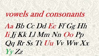 Vowels and consonants شرح مبسط ل [upl. by Nitsid]