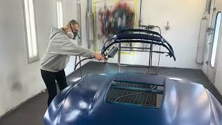 Painting a Mustang GT500 Hood amp Bumper [upl. by Brew]