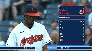 Sep 8 Triston McKenzies pitches MLB highlights 2021 [upl. by Chalmer]