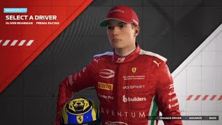 EA Sports F1 24 Grand Prix F2 2024 Circuit De SpaFrancorchamps Prema Racing Round 1 [upl. by Anirtep]